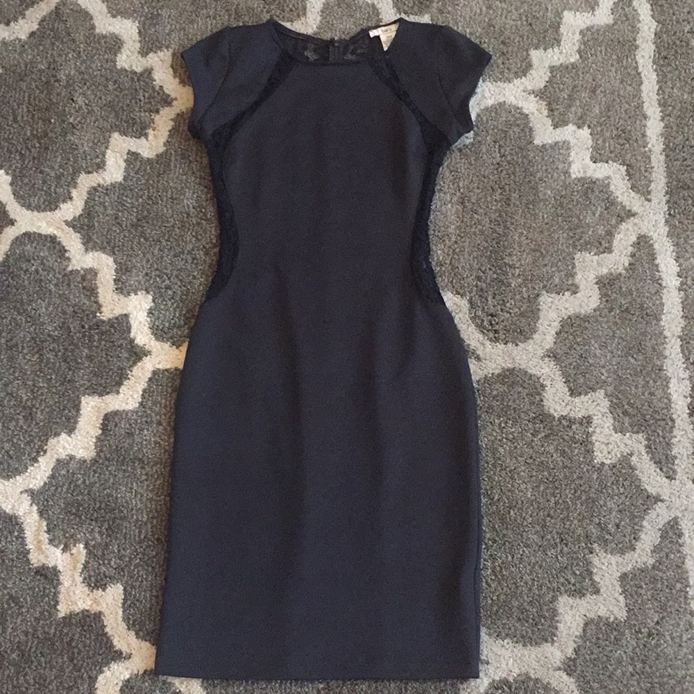 bar lll black lace dress